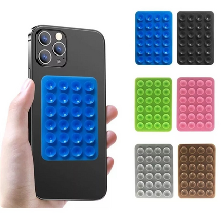 Silicone Sticky Pad Holder – Multi Surface Suction Mount Pad Black
