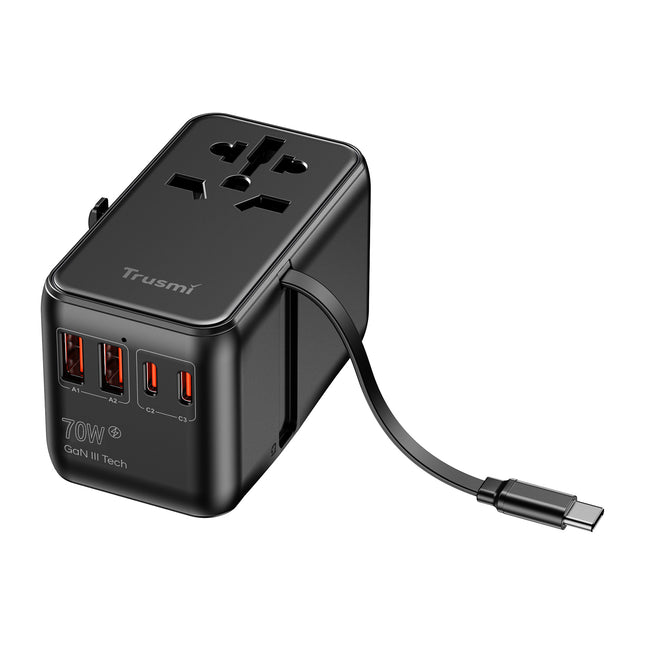 TRUSMI CH18-03 70W 3C2A Travel Adapter Charger with Cable
