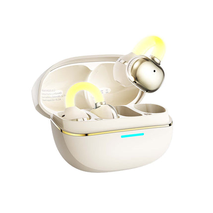 TRUSMI WS20-012 OWS Clip-on Illuminated Wireless Earphone Beige