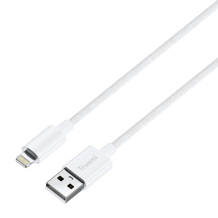 TRUSMI CA55-02 2.4A A To L Braided Charging Cable White 1M