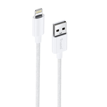 TRUSMI CA55-02 2.4A A To L Braided Charging Cable White 1M