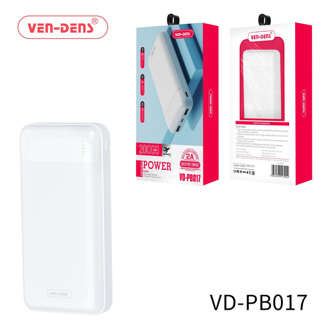 VEN-DENS PB017 20000mah Power Bank Black