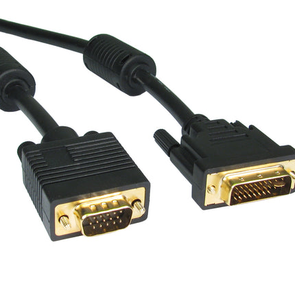 DVI to VGA Cable Connects PC Laptop to Monitor Screen SVGA Lead (1.5M)