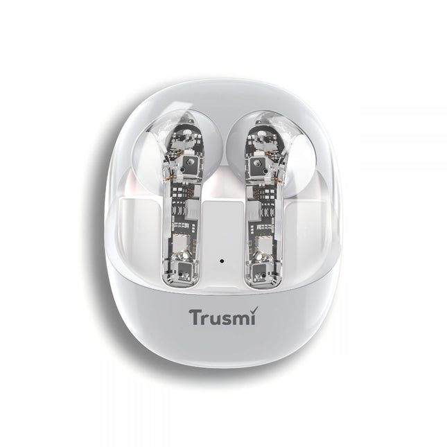 Trusmi WS01-021 | Transparent True Wireless Earphones – Bluetooth 5.3, 5H Playtime, Type-C Charging