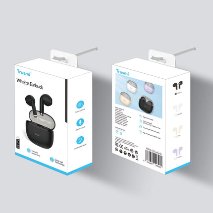 Wireless Earphones TRUSMI  Semi-In-Ear Design, Colorful Case, Long Battery Life, Bluetooth 5.3