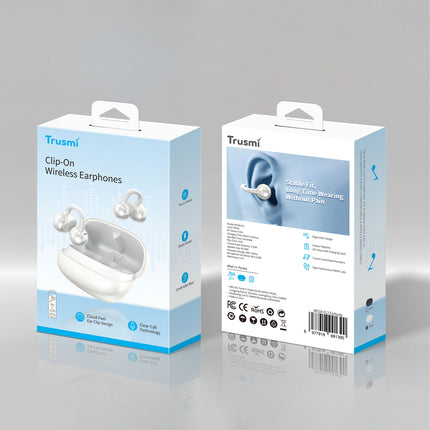 TRUSMI WS18-012 OWS Clip-On Wireless Earphone White