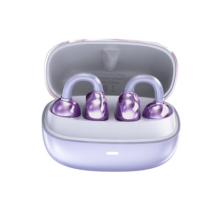 TRUSMI WS18-013 10W OWS Clip-On Wireless Earphone Purple