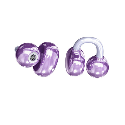 TRUSMI WS18-013 10W OWS Clip-On Wireless Earphone Purple