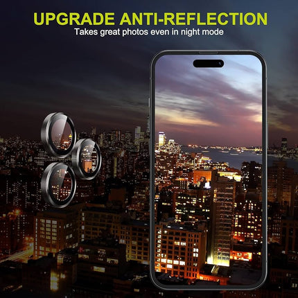 Premium (3 In 1)  Back Camera Glass  iPh 16 Plus/16 Light Blue