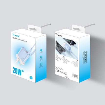TRUSMI CH11-065 PD20W A+C GaN Fast Charger Set with C to L Cable