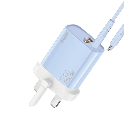 TRUSMI CH11-065 PD20W A+C GaN Fast Charger Set with C to L Cable