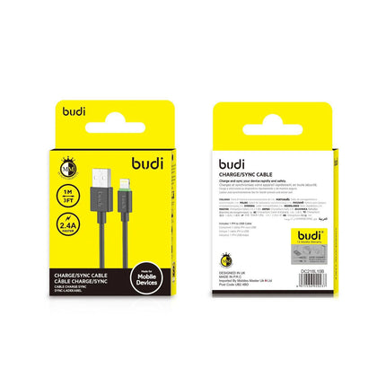 Budi Cable Budi 1M iP Cable 2.4A Black DC218L10B