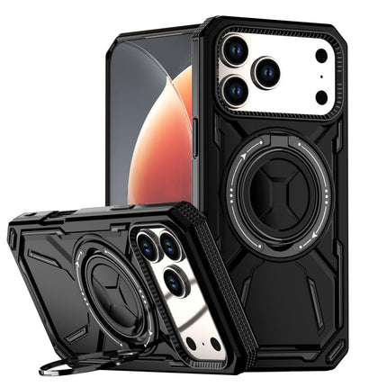 Military Grade Shockproof MagneticCase for iPhone 17 Pro Max– MagSafe Compatible, Rotating Stand Bumper, Wireless Charging Protective Cover