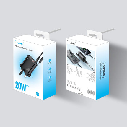 TRUSMI CH11-064 PD20W A+C GaN Fast Charger Set with C to L Cable