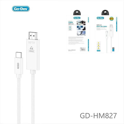 Go-Des Type-C To HDMI Cable GD-HM827 4K HD Cable
