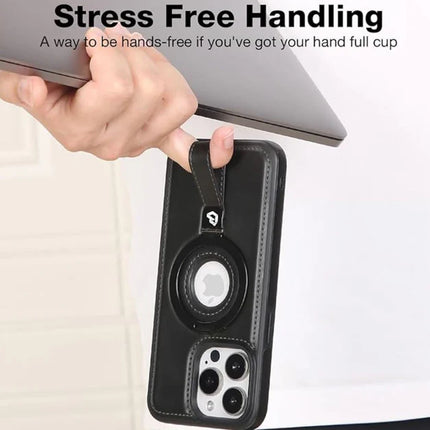 MagSafe Leather Case Gorilla Tech with Grip Loop for Samsung Galaxy S24 Ultra