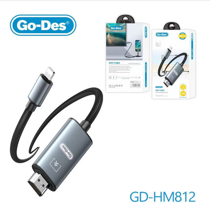 Go-Des Lightning To HDTV 2M Cable GD-HM812 HD Cable