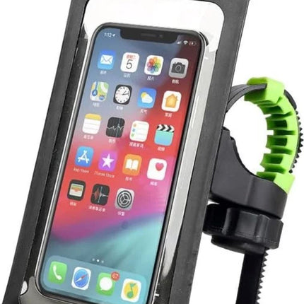 Waterproof Bicycle & Motorbike Phone Holder – Fits 4.5" to 6.8" Smartphones, 360° Rotation, Quick Release, Handlebar Mount