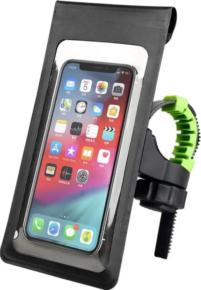 Waterproof Bicycle & Motorbike Phone Holder – Fits 4.5" to 6.8" Smartphones, 360° Rotation, Quick Release, Handlebar Mount