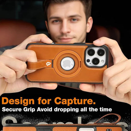 MagSafe Leather Case Gorilla Tech with Grip Loop for Samsung Galaxy S24 Ultra