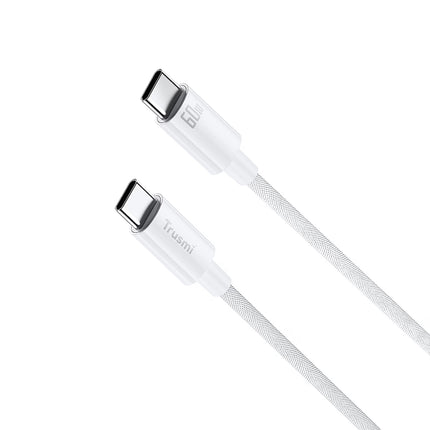 TRUSMI CA55-03 60W C To C Braided Charging Cable White 1M