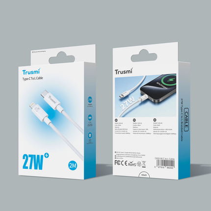 Trusmi CA55-06 2M 27W Braided Charging Cable USB C to L