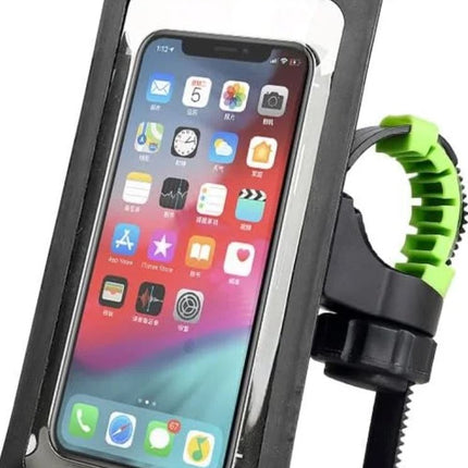 Waterproof Bicycle & Motorbike Phone Holder – Fits 4.5" to 6.8" Smartphones, 360° Rotation, Quick Release, Handlebar Mount