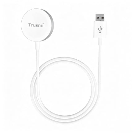 TRUSMI CD01-03 iPhone 2.5W USB-A Magnetic Wireless Charger for iWatch White 1M