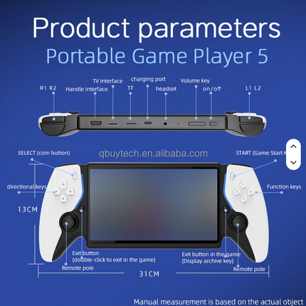 Newest Handheld Game Console HC8000 7 Inch HD IPS Screen 3500mah Built-in 30+ Simulators 3D Portable Video Game Player