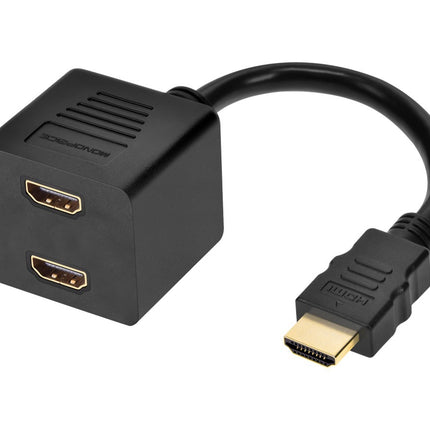 HDMI Male to 2x HDMI Female