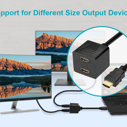 HDMI Male to 2x HDMI Female