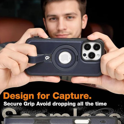 MagSafe Leather Case Gorilla Tech with Grip Loop for Samsung Galaxy S24 Ultra