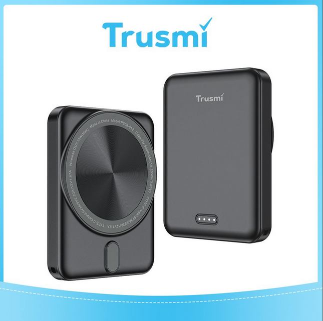 TRUSMI PB08-011 Magnetic Wireless Power Bank | 5000mAh | 20W PD Fast Charging | 15W Wireless