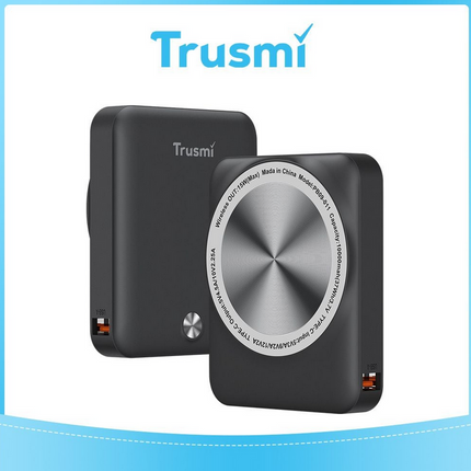 TRUSMI PB09-012 Ultra Mini Magnetic Wireless Power Bank | 10000mAh | 22.5W PD Fast Charging | 15W Wireless Output