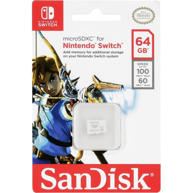 SanDisk 100MBs MicroSD Card for Nintendo Switch - 64GB