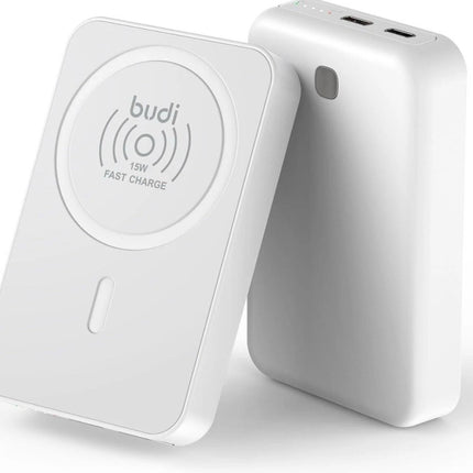 Budi PD 20W Magnetic Wireless Power Bank with 15W Wireless Charge and Dual Input