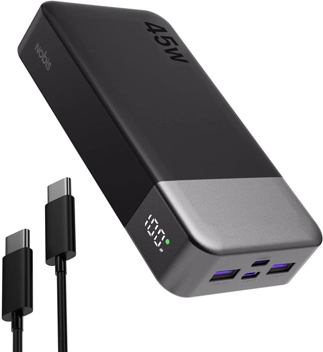 Nobis Power Bank | 20000mAh High-Capacity | 45W PD Fast Charge