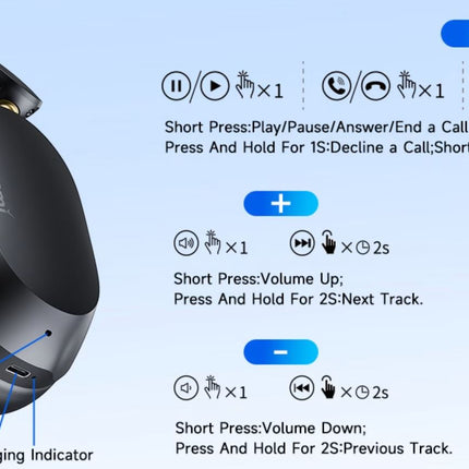 Wireless TRUSMI Hi-Res Headphones with Active Noise Cancellation (ANC) & Hi-Fi Sound