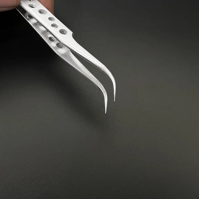 Curved Tweezer Repair Tool Stainless Steel